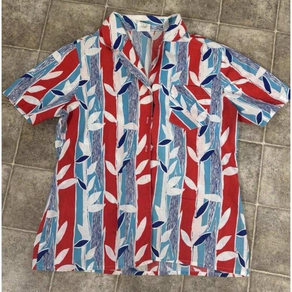 Nikki Women's‎ Vintage Striped Retro Polyester 70's Leisure Retro Top Size 11/12